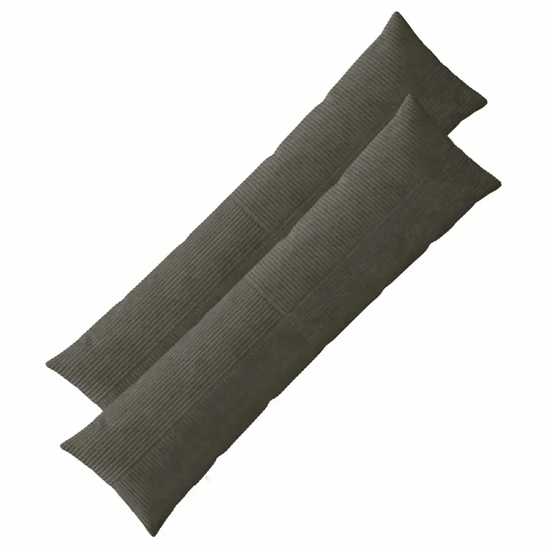 Vidaxl kussensloop 2 pcs almelo antracietkleurig 40 x 145 cm corduroy