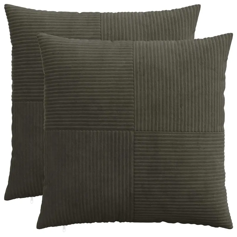 Vidaxl kussensloop 2 pcs almelo antracietkleurig 60 x 60 cm corduroy