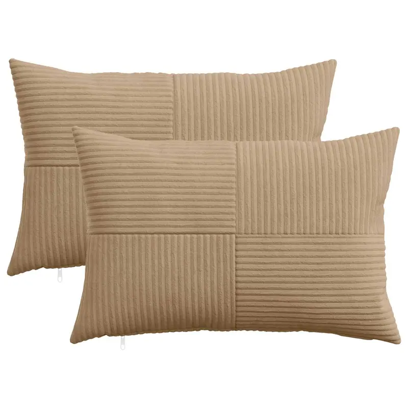 Vidaxl kussensloop 2 pcs almelo bruin 30 x 50 cm corduroy