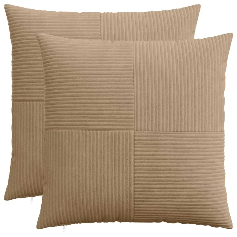Vidaxl kussensloop 2 pcs almelo bruin 55 x 55 cm corduroy