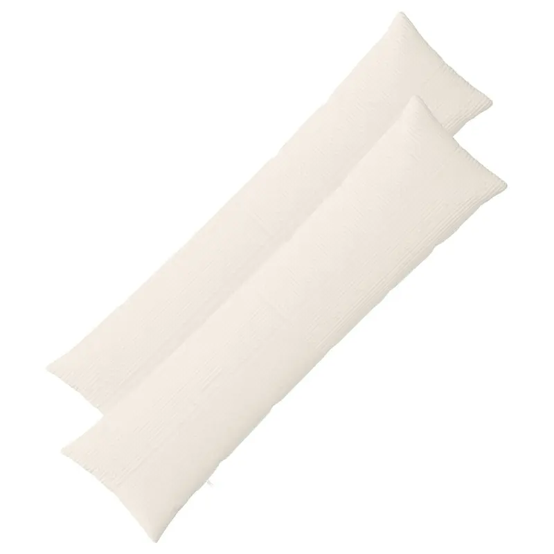 Vidaxl kussensloop 2 pcs almelo crèmekleurig 40 x 145 cm corduroy