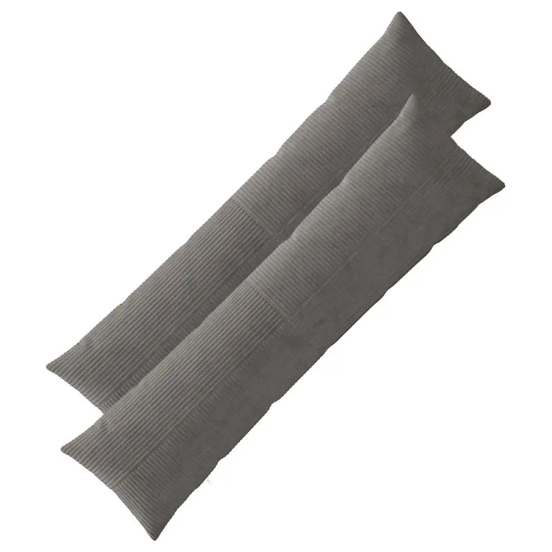Vidaxl kussensloop 2 pcs almelo donkergrijs 40 x 145 cm corduroy