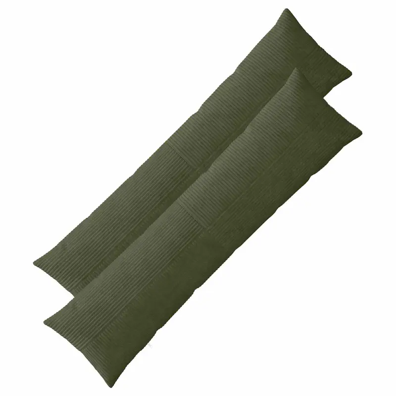 Vidaxl kussensloop 2 pcs almelo groen 40 x 145 cm corduroy