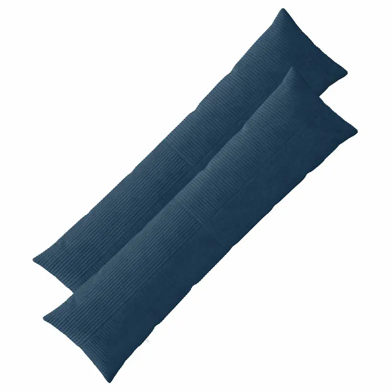 Vidaxl kussensloop 2 pcs almelo marineblauw 40 x 145 cm corduroy
