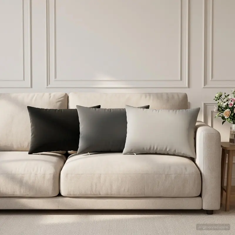 Vidaxl kussensloop 2 pcs heerlen antraciet 40 x 60 cm polyester