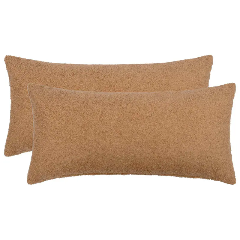 Vidaxl kussensloop 2 pcs heerlen beige 40 x 70 cm bouclé