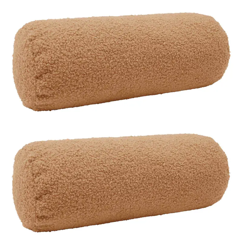 Vidaxl kussensloop 2 pcs heerlen beige ø 15 x 40 cm bouclé