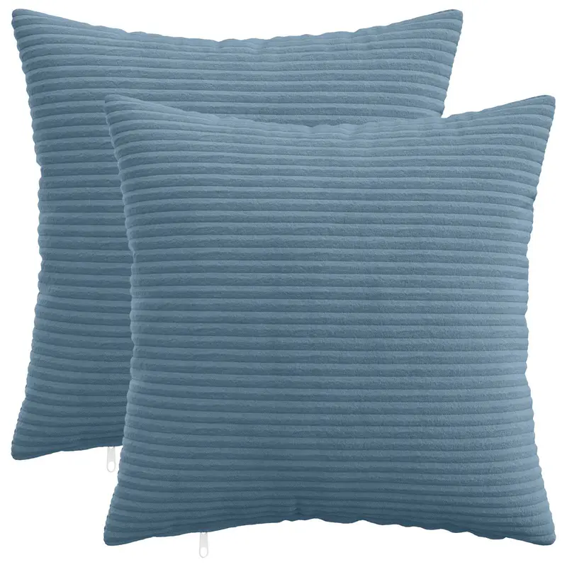 Vidaxl kussensloop 2 pcs heerlen blauw 35 x 35 cm corduroy