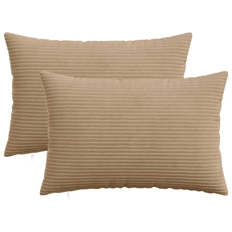 Vidaxl kussensloop 2 pcs heerlen bruin 40 x 60 cm corduroy