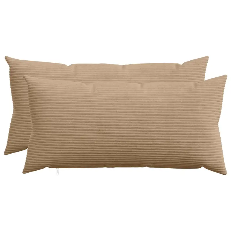 Vidaxl kussensloop 2 pcs heerlen bruin 40 x 80 cm corduroy