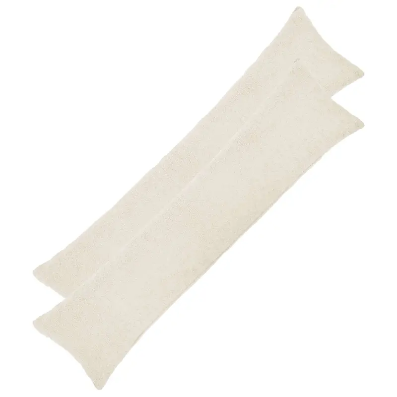 Vidaxl kussensloop 2 pcs heerlen crèmekleurig 40 x 145 cm bouclé