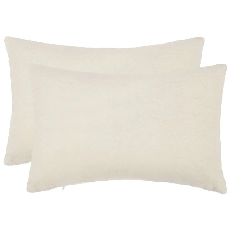 Vidaxl kussensloop 2 pcs heerlen crèmekleurig 40 x 60 cm bouclé