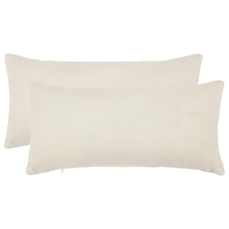 Vidaxl kussensloop 2 pcs heerlen crèmekleurig 40 x 80 cm bouclé
