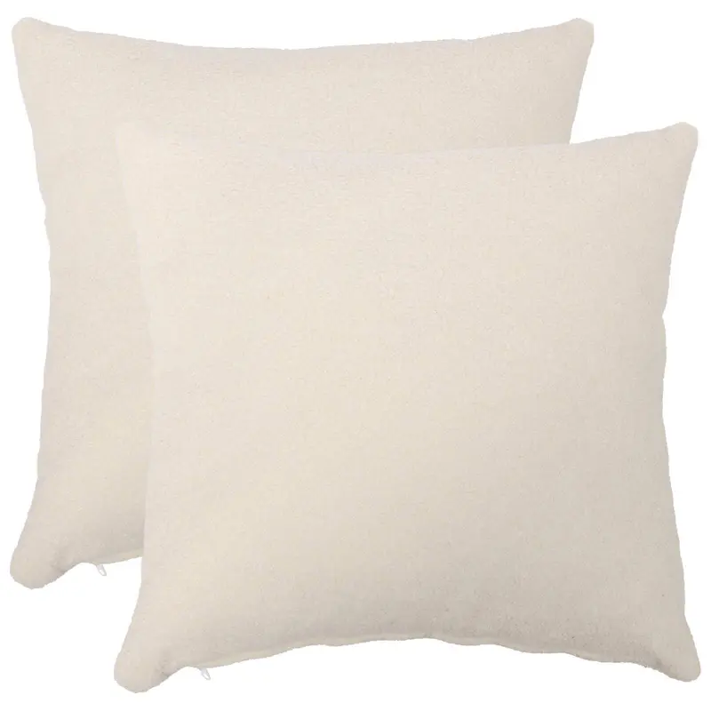 Vidaxl kussensloop 2 pcs heerlen crèmekleurig 60 x 60 cm bouclé