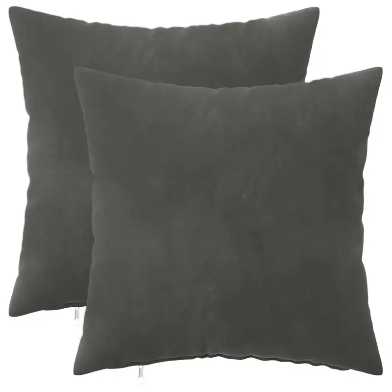 Vidaxl kussensloop 2 pcs heerlen donkergrijs 35 x 35 cm fluweel