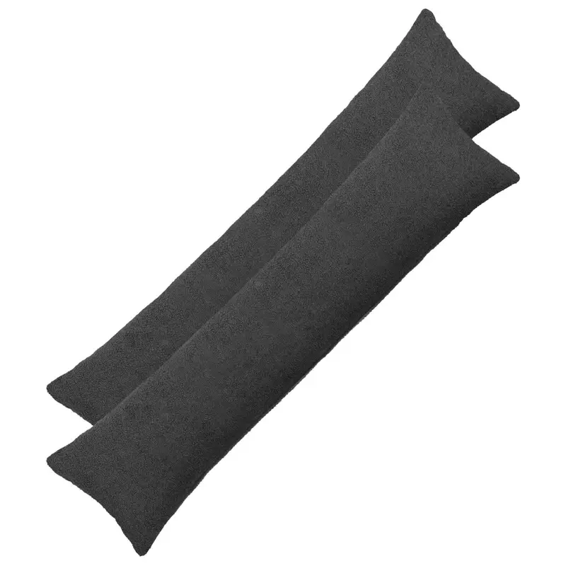 Vidaxl kussensloop 2 pcs heerlen donkergrijs 40 x 145 cm bouclé