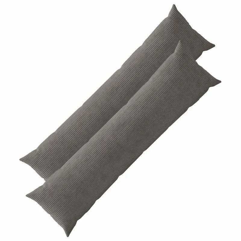 Vidaxl kussensloop 2 pcs heerlen donkergrijs 40 x 145 cm corduroy