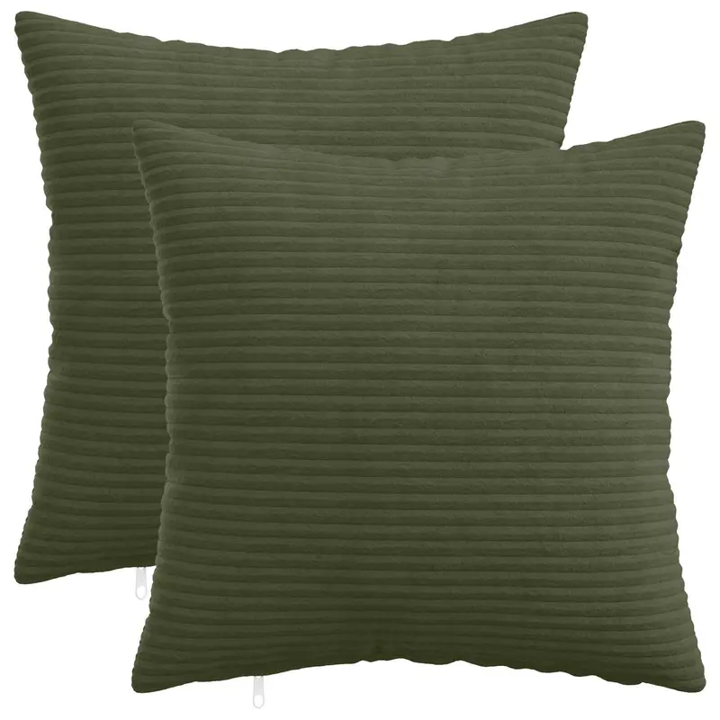 Vidaxl kussensloop 2 pcs heerlen groen 30 x 30 cm corduroy