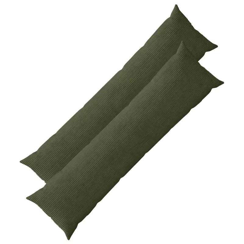 Vidaxl kussensloop 2 pcs heerlen groen 40 x 145 cm corduroy