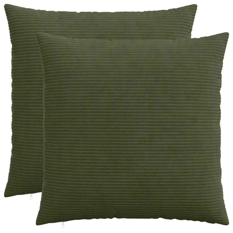 Vidaxl kussensloop 2 pcs heerlen groen 60 x 60 cm corduroy