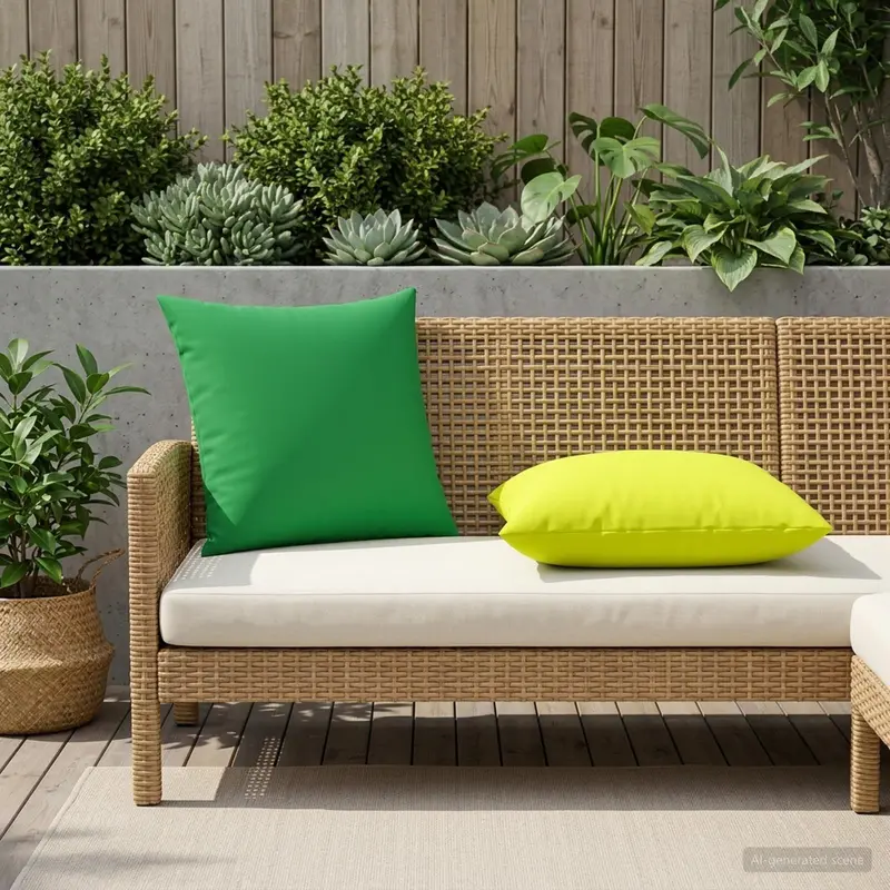 Vidaxl kussensloop 2 pcs heerlen groen 60 x 60 cm polyester