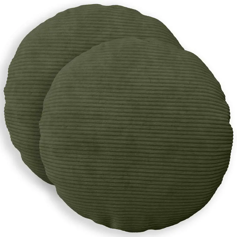 Vidaxl kussensloop 2 pcs heerlen groen ø 50 cm corduroy