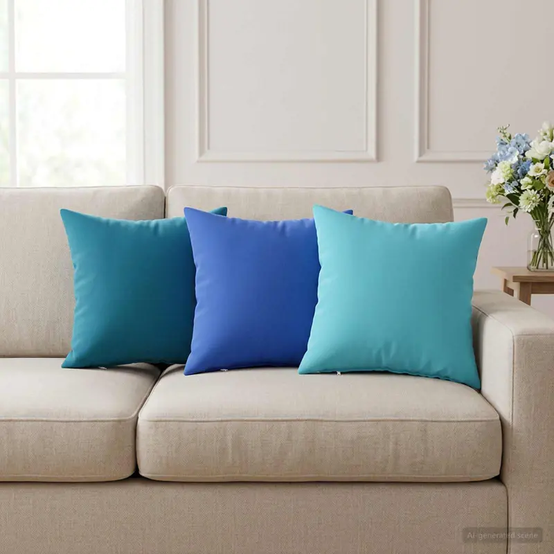 Vidaxl kussensloop 2 pcs heerlen koninklijk blauw 40 x 40 cm polyester
