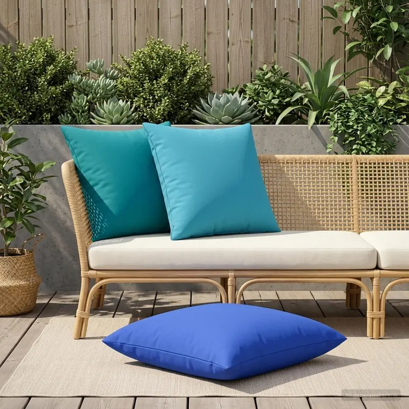 Vidaxl kussensloop 2 pcs heerlen koninklijk blauw 65 x 65 cm polyester
