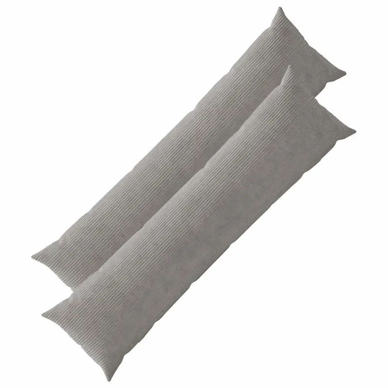 Vidaxl kussensloop 2 pcs heerlen lichtgrijs 40 x 145 cm corduroy