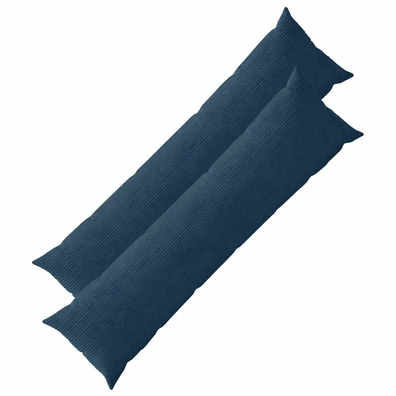 Vidaxl kussensloop 2 pcs heerlen marineblauw 40 x 145 cm corduroy