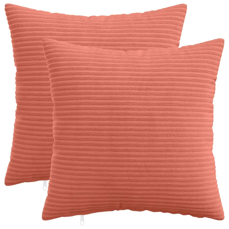 Vidaxl kussensloop 2 pcs heerlen rood-oranje 35 x 35 cm corduroy