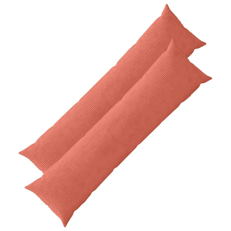 Vidaxl kussensloop 2 pcs heerlen rood-oranje 40 x 145 cm corduroy