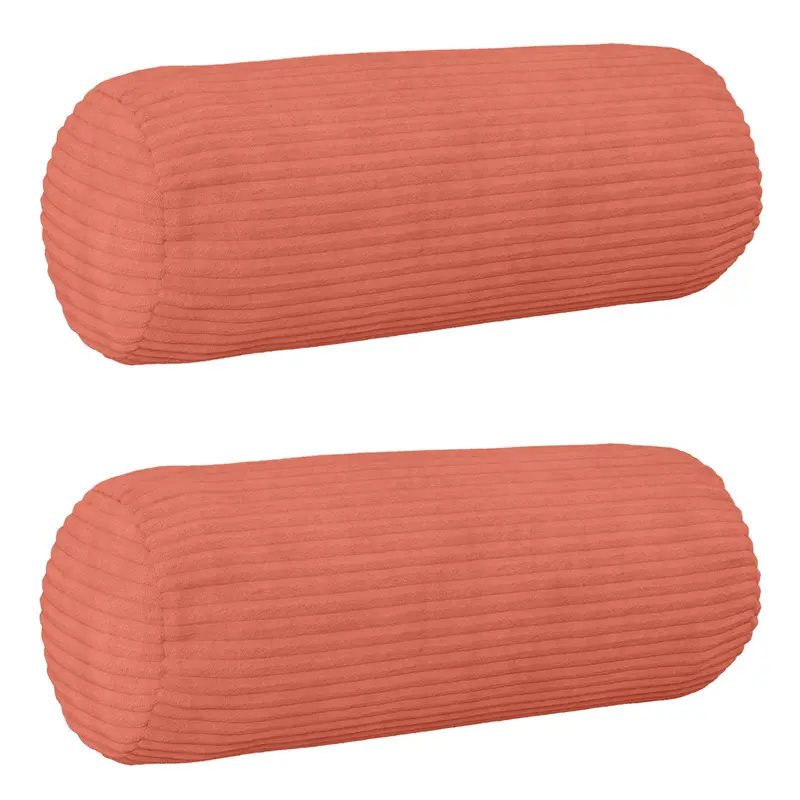 Vidaxl kussensloop 2 pcs heerlen rood-oranje ø 15 x 40 cm corduroy