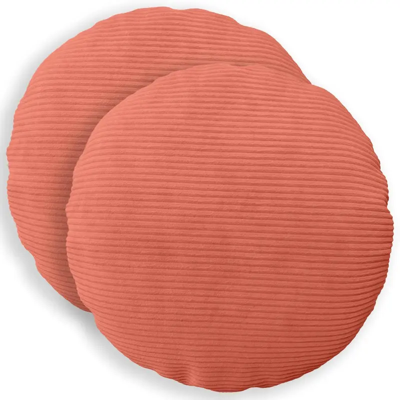 Vidaxl kussensloop 2 pcs heerlen rood-oranje ø 40 cm corduroy