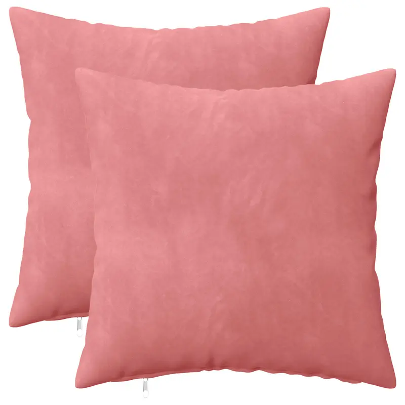 Vidaxl kussensloop 2 pcs heerlen roze 35 x 35 cm fluweel