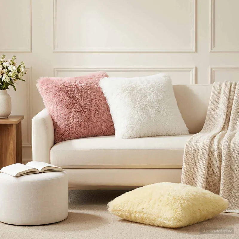Vidaxl kussensloop 2 pcs heerlen roze 45 x 45 cm pv fleece