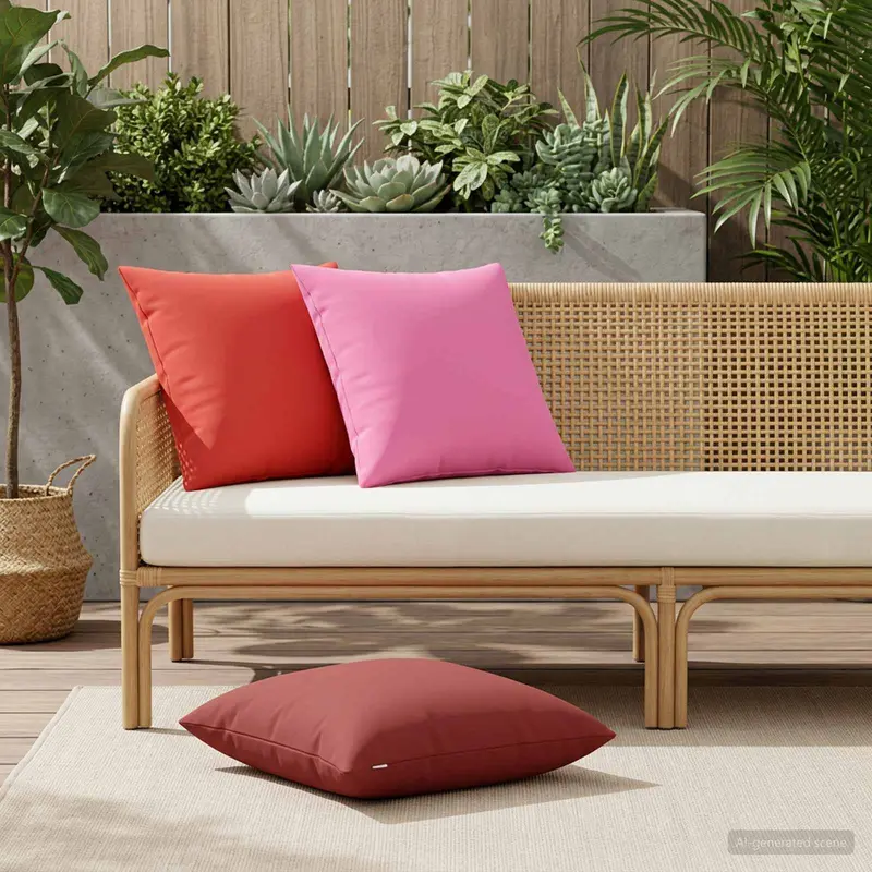 Vidaxl kussensloop 2 pcs heerlen roze 60 x 60 cm polyester
