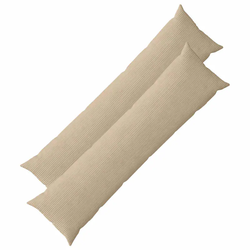 Vidaxl kussensloop 2 pcs heerlen taupe 40 x 145 cm corduroy