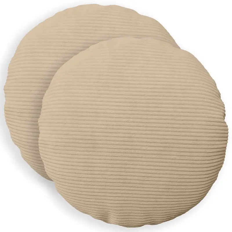 Vidaxl kussensloop 2 pcs heerlen taupe ø 50 cm corduroy