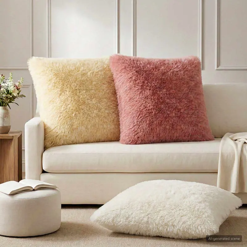 Vidaxl kussensloop 2 pcs heerlen wit 80 x 80 cm pv fleece