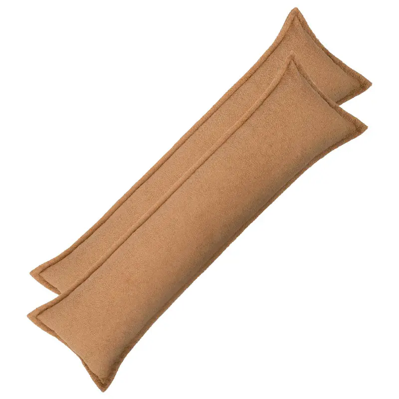 Vidaxl kussensloop 2 pcs houten beige 40 x 145 cm bouclé