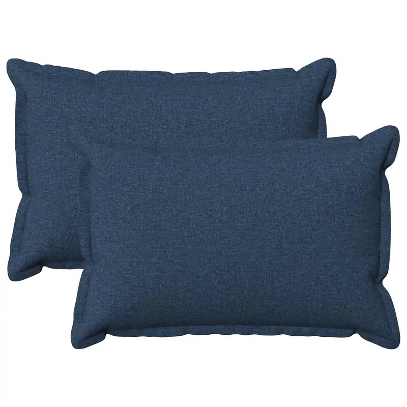 Vidaxl kussensloop 2 pcs houten blauw 50 x 75 cm faux linnen