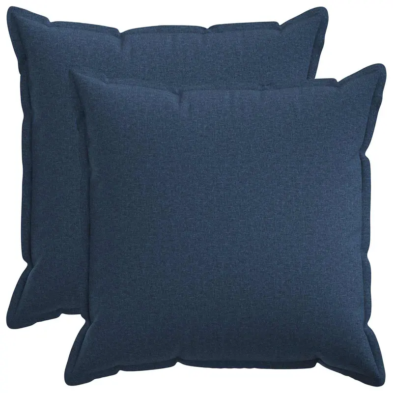 Vidaxl kussensloop 2 pcs houten blauw 80 x 80 cm faux linnen