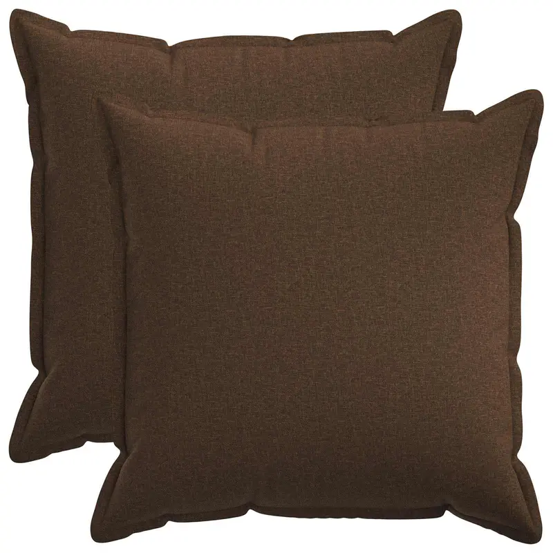 Vidaxl kussensloop 2 pcs houten bruin 60 x 60 cm faux linnen