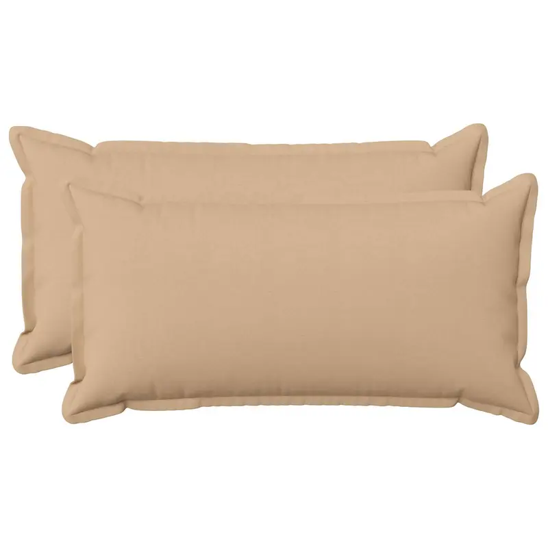 Vidaxl kussensloop 2 pcs houten crèmekleurig 40 x 80 cm faux linnen