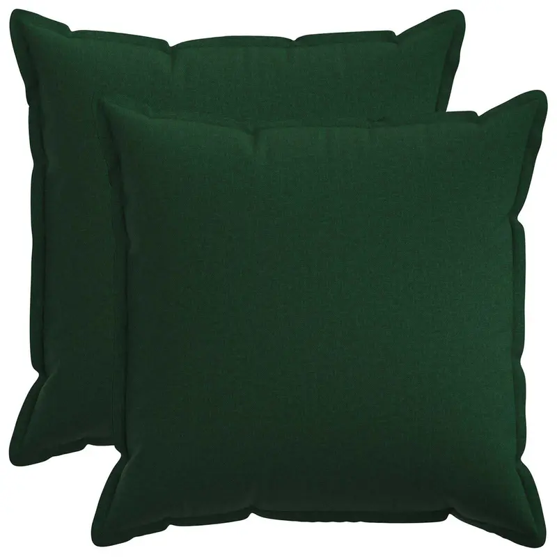 Vidaxl kussensloop 2 pcs houten donkergroen 80 x 80 cm faux linnen