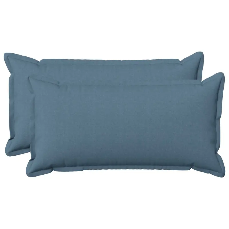 Vidaxl kussensloop 2 pcs houten jeans blauw 40 x 80 cm faux linnen
