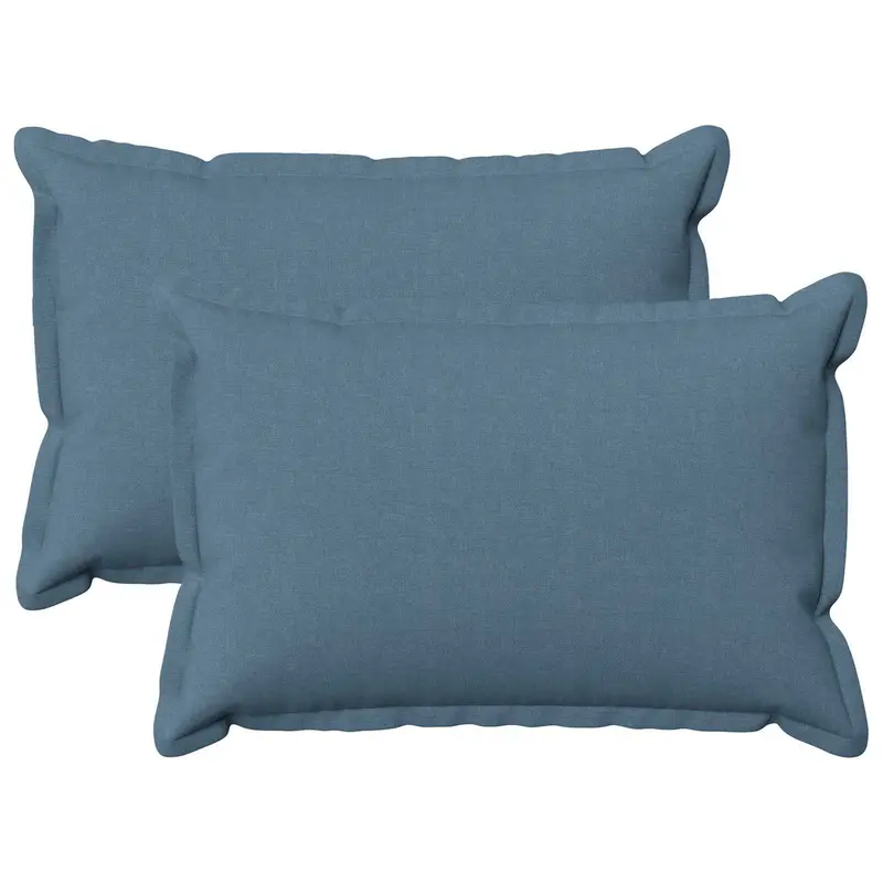 Vidaxl kussensloop 2 pcs houten jeans blauw 50 x 75 cm faux linnen