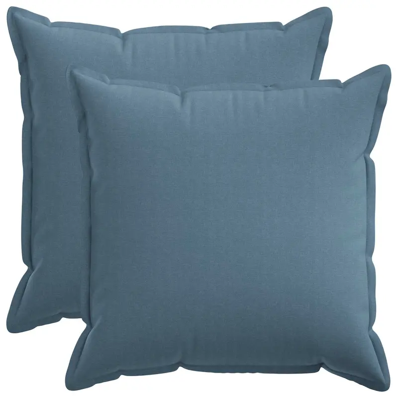 Vidaxl kussensloop 2 pcs houten jeans blauw 70 x 70 cm faux linnen