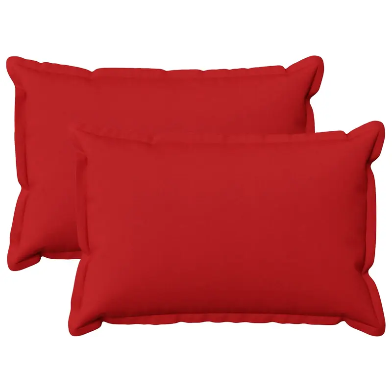 Vidaxl kussensloop 2 pcs houten rood 30 x 50 cm faux linnen